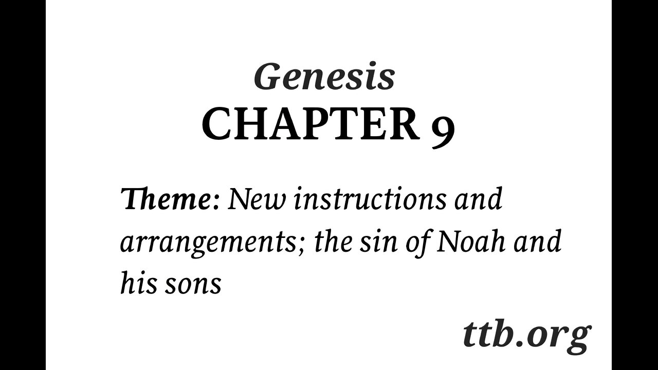 Genesis Chapter 9 (Bible Study)