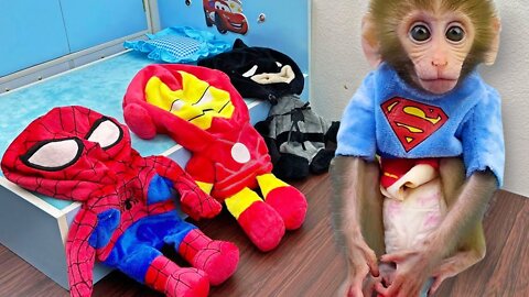 Monkey Baby Bon Bon Turns Into a Superheroes Puppies Become a Delivery Man