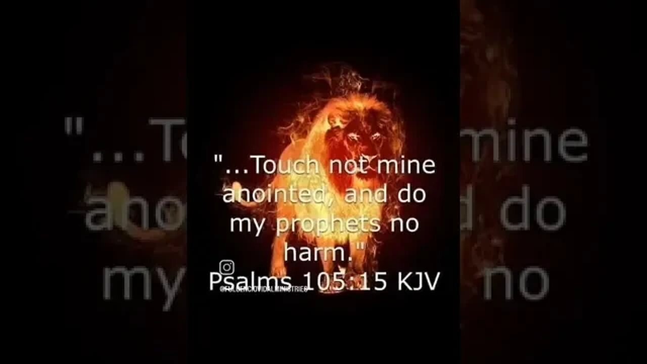 Do not touch God's anointed nor do His prophets no harm!