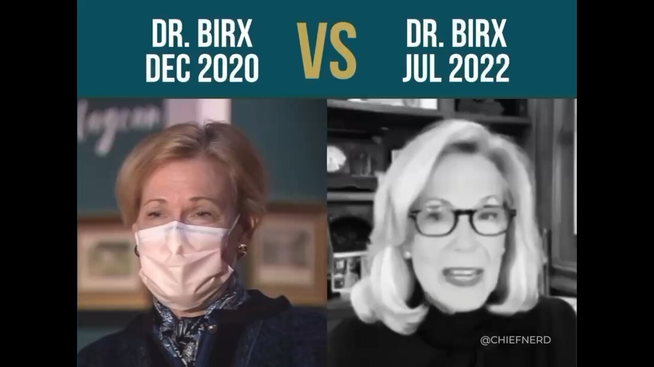 Dr Birx then and Now.