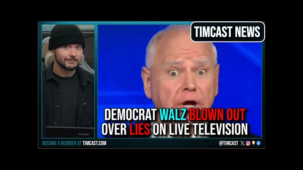 Tim Walz BLOW OUT Over LIES On LIVE TV, Real Time Fact Check Has Democrat STUMBLING