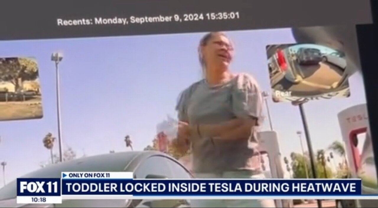 Reports have been coming in that Tesla vehicles lock you out, like this woman and her baby