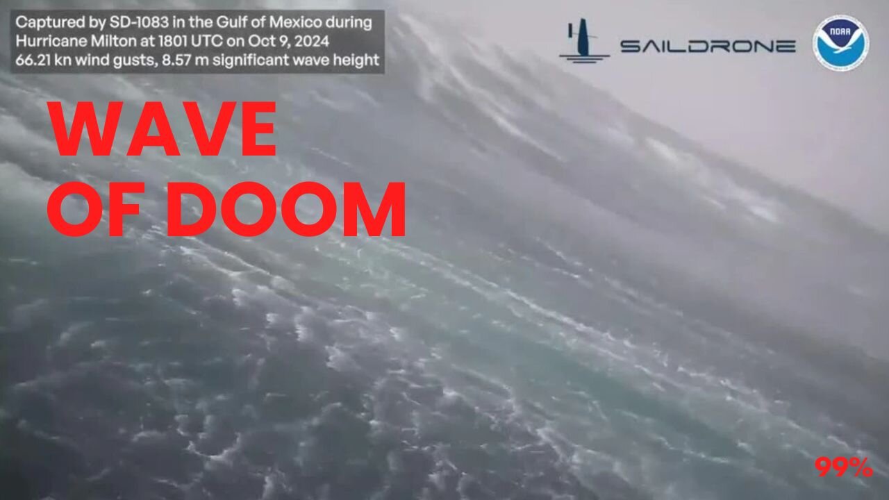 WATCH: 28-Foot Wave Inside Milton - Florida's Dire Warning!