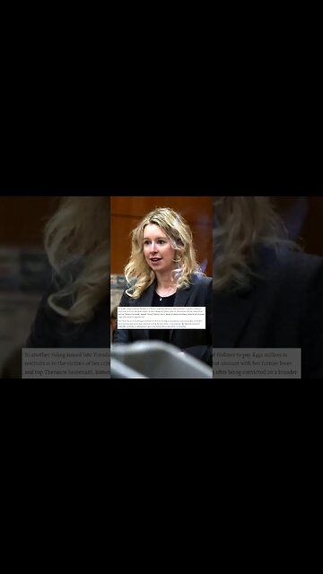 ELIZABETH HOLMES - YOU CAN GO TO PRISON NOW!