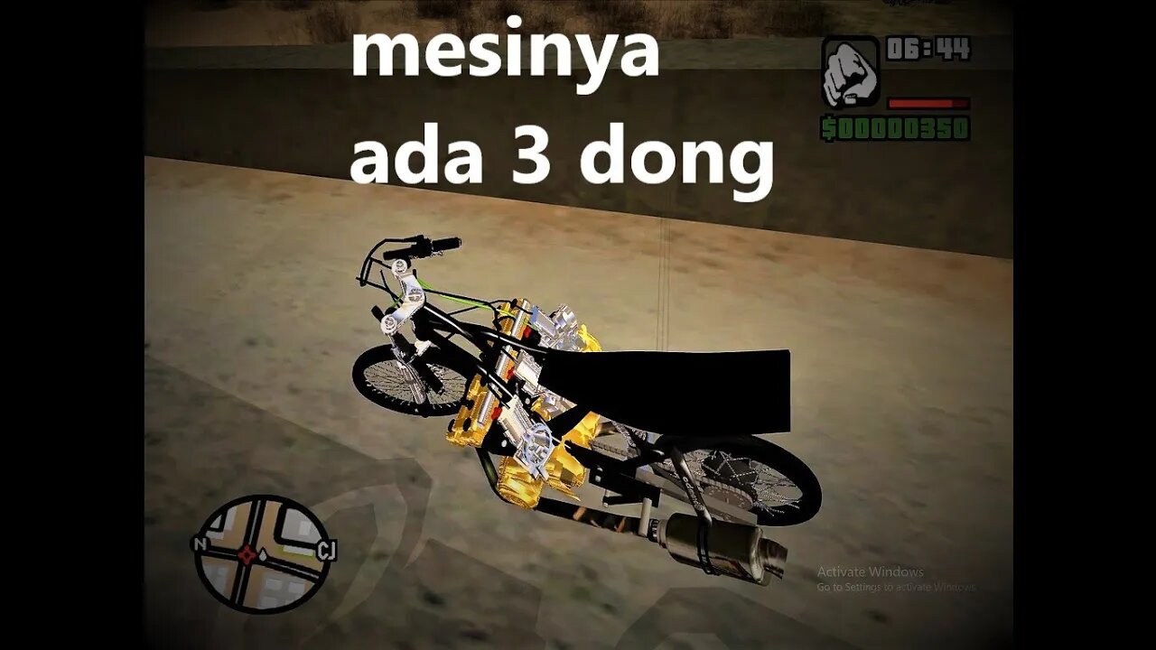 GTA SA TUNING MOD | Kita berexperimen lagi merakit satria fu drag bermesin 3 cilynder |