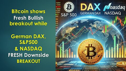 Fresh BULLISH breakout for Bitcoin but BEARISH breakouts for the German DAX, S&P500 and the NASDAQ