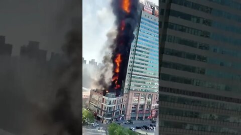 Huge Fire in Tianjin City, China #ccp #china #chinanews