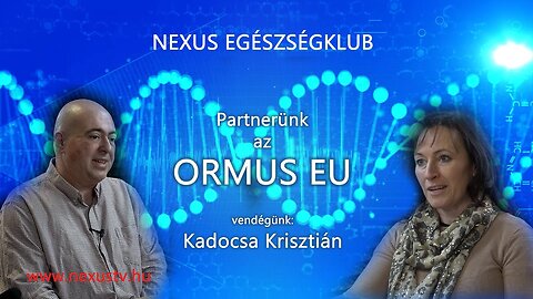 Partnerünk az ORMUS EU vendégünk: Kadocsa Krisztián