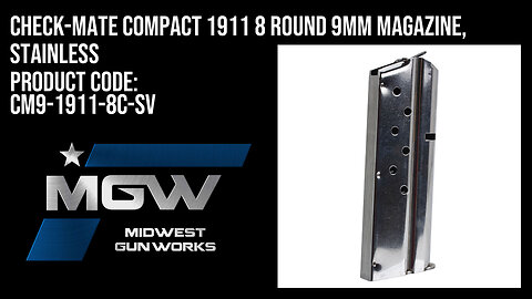 Check-Mate Compact 1911 8 Round 9mm Magazine, Stainless - CM9-1911-8C-S