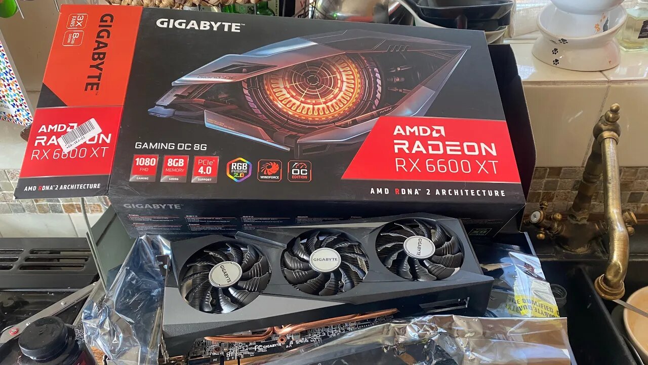A video about a computer, RD2D2 Punch up with RX 6600XT #building #workstation #out #of #junk #2023