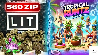 Trying Tropical Runtz THCa Budget Zip from Lit Farms! The Dank Flamingo Cannabis Review!!