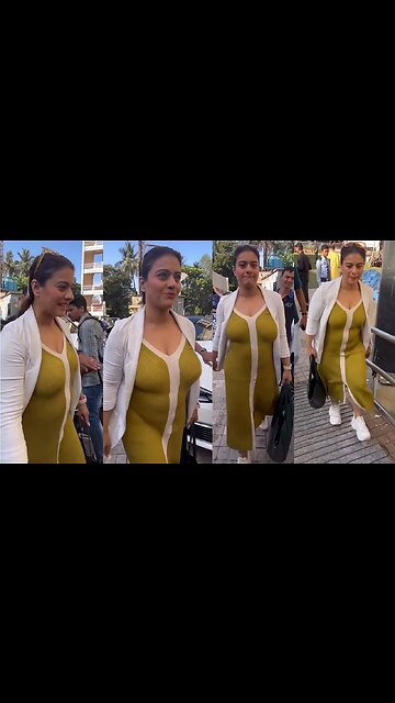 Bombastic 😱😲 Kajol Flaunts Her Huge Bombastic Figur In Bodycon Outfit Arrives For Bhola Screening