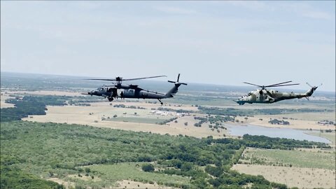 HH-60W takes on Mi-24 in first Air Combat Maneuver training