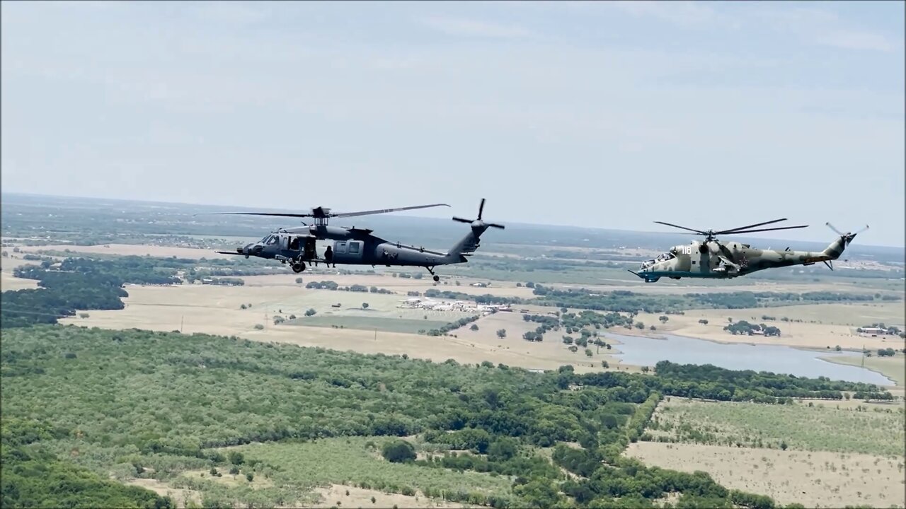 HH-60W takes on Mi-24 in first Air Combat Maneuver training