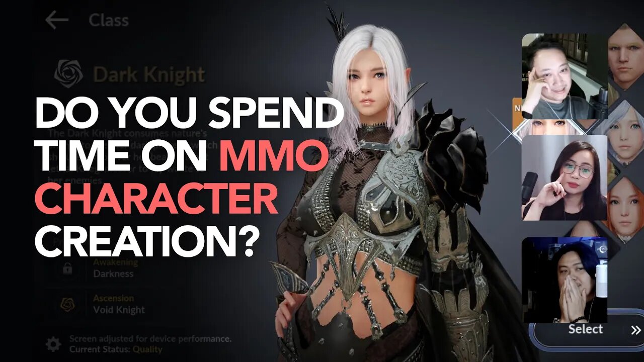 Ilang Oras kas sa Character Create ng mga MMO?