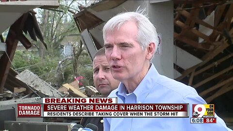 Sen. Rob Portman surveys weather damage in Harrison Township