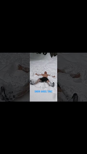 Dared to make a snow angel. Berrrr it was cold! #shorts #snowangel