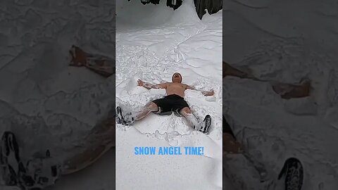 Dared to make a snow angel. Berrrr it was cold! #shorts #snowangel