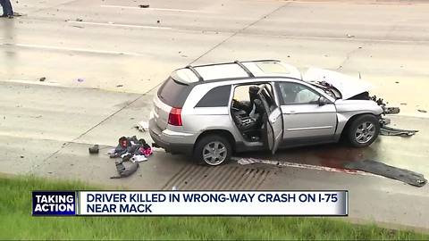 Fatal crash on SB I-75 in Detroit caused by wrong-way driver