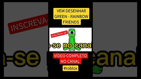 COMO DESENHAR GREEN - RAINBOW FRIENDS - ROBLOX - FÁCIL #desenho #shorts #desenhofacil #desenholivre