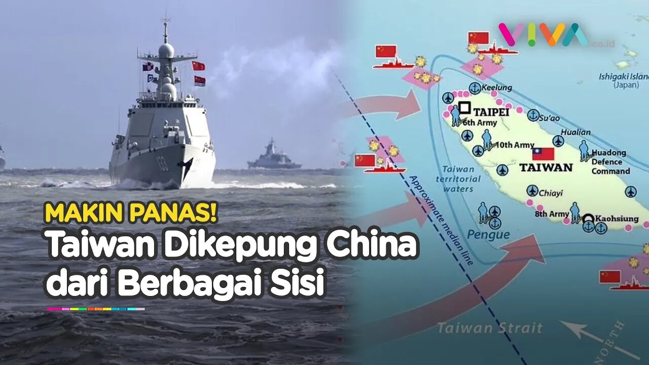 PANAS! Taiwan Makin Terhimpit Jet Tempur dan Kapal Perang China yang Tumpah Ruah