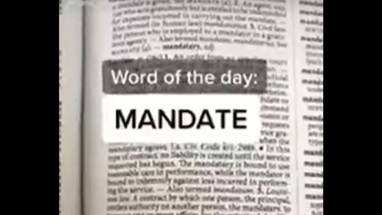 The legal definition of Mandate - Law Dictionary