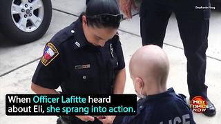 Cops honor 3-year-old battling cancer