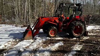 L3400dt winching firewood