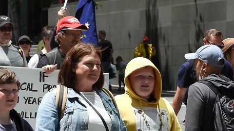 LIVE - Protest Melbourne Ground (Bourke Street) 27-Nov-2021 Part 2a (Photography George Koromilas)