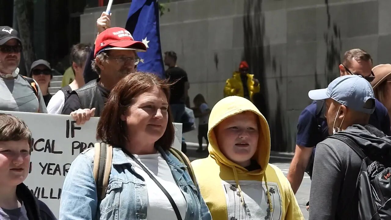 LIVE - Protest Melbourne Ground (Bourke Street) 27-Nov-2021 Part 2a (Photography George Koromilas)