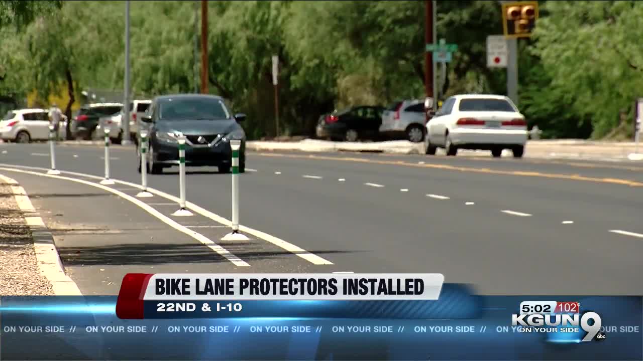 Lane dividers ensuring safety for cyclists