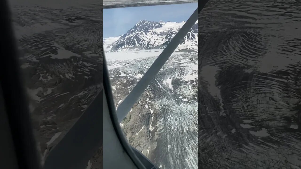 Flying over a Glacier! #alaska #glacier #alaskafishing