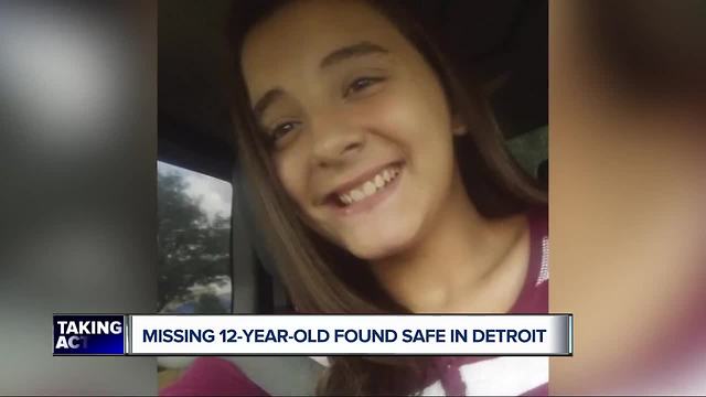 Missing 12-year-old Roseville girl found safe in Detroit