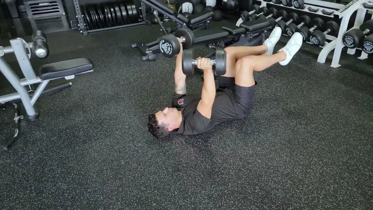 Dumbbell Deadbug Floor Press