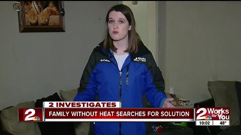 Family without heat searches for solution