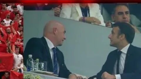 هتفات بصوت واحد لا اله لا الله محمد رسول الله بسبب حضور رئيس فرنسا ماكرون#كاس_العالم
