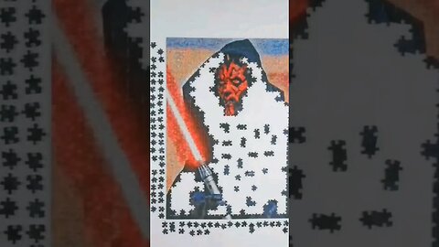 Satisfying Time Lapse of Darth Maul Photomosaic #puzzle #shorts #jigsawpuzzles