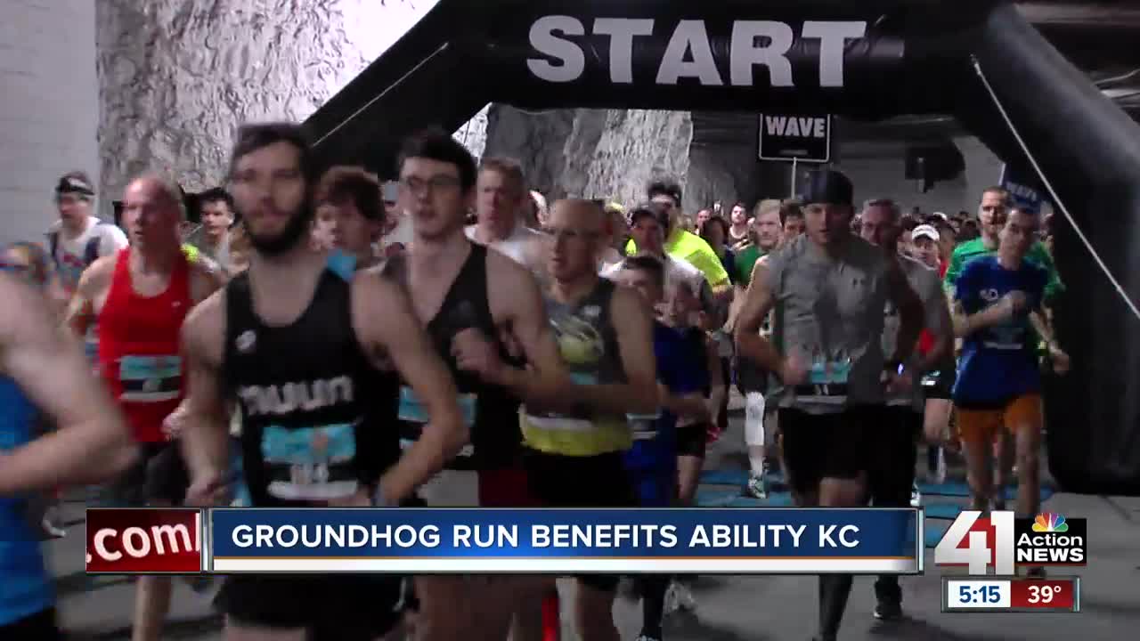 Runners race through cave for a good cause at Groundhog Run