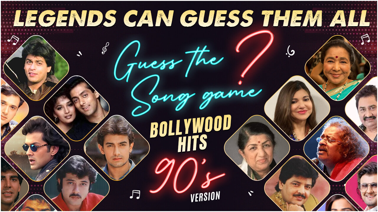 Guess the Song | 90's Bollywood Hits by Lyrics & BGM | Fun Party Games for Friends