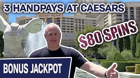 ✨ $80 Spins at Caesars Palace Las Vegas = 3 HANDPAYS 🌐 Mighty Atlas Slots FTW