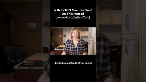 Is Keto TOO Much for You? Eat Lower-Carb/Better-Carb Foods #shorts