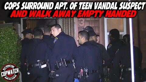 Cops Surround Apt. of Teen Vandal & ADW Suspect | Walk Away Empty Handed | Copwatch
