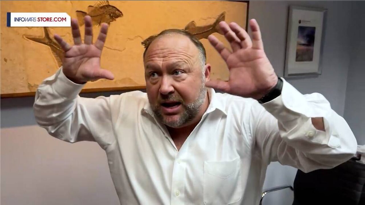 Alex Jones Gives A Tour Of His Office