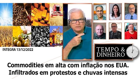 Commodities em alta com inflação nos EUA. Infiltrados em protestos e chuvas intensas