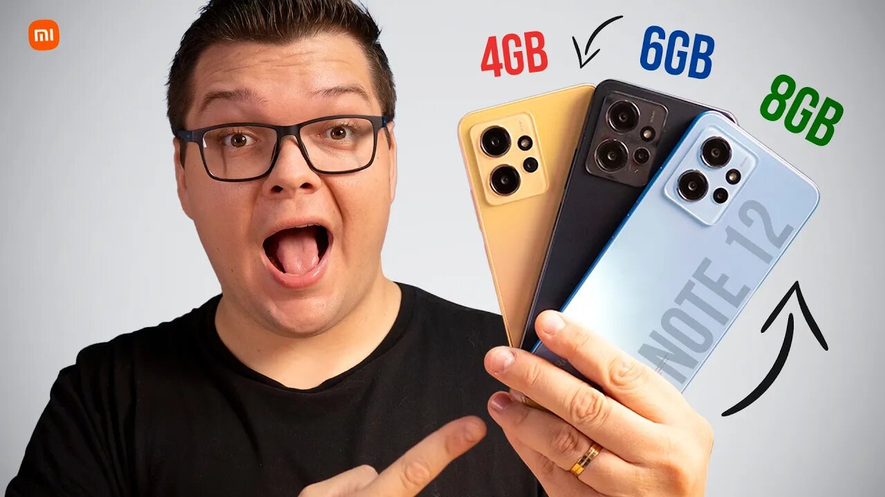 Comparei TUDO! Redmi Note 12 com 4, 6 e 8G RAM! Qual é o MELHOR