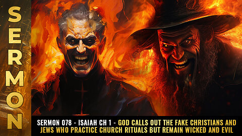 Sermon #078 - Isaiah Ch 1 - God calls out the FAKE Christians and Jews...