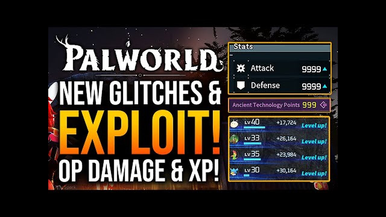 Palworld - 5 GLITCHES! OP DAMAGE & XP Glitch! PATCH 0.1.4.0!