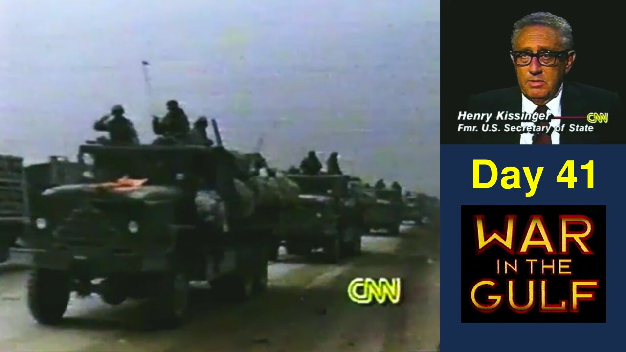 Vintage CNN - Iraq War Day 41 - News Hour - Feb26-91 (8:30PM EST)