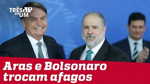 Augusto Aras e Bolsonaro trocam elogios em posse da PGR