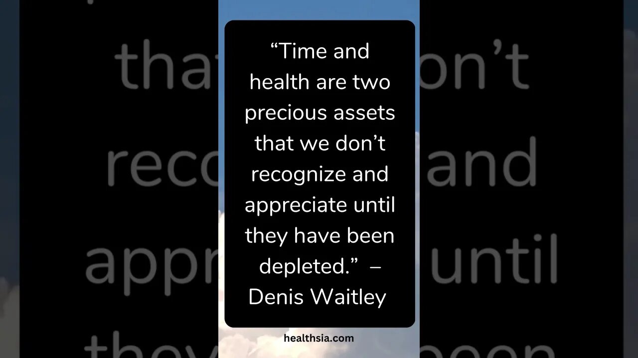 Time and Health Quotes